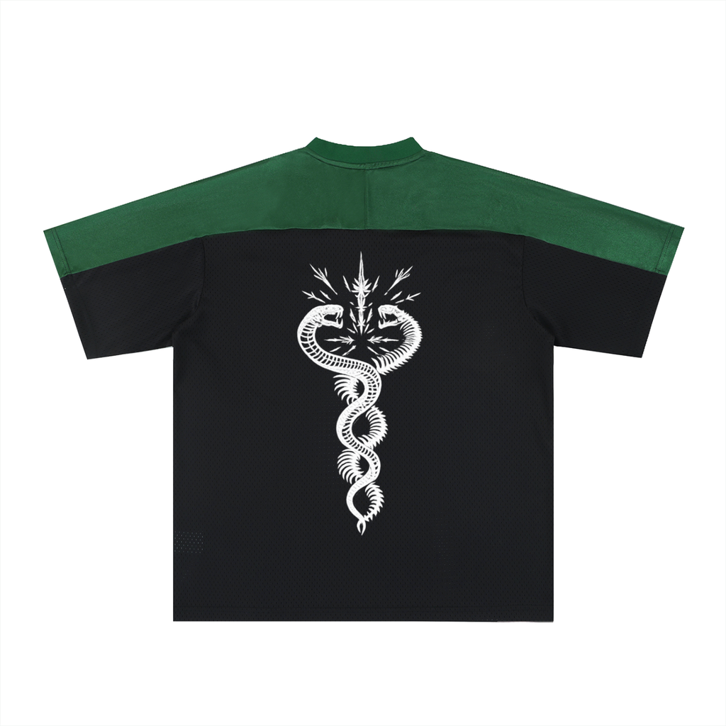 Oversized Mesh V-Neck Soccer Jersey