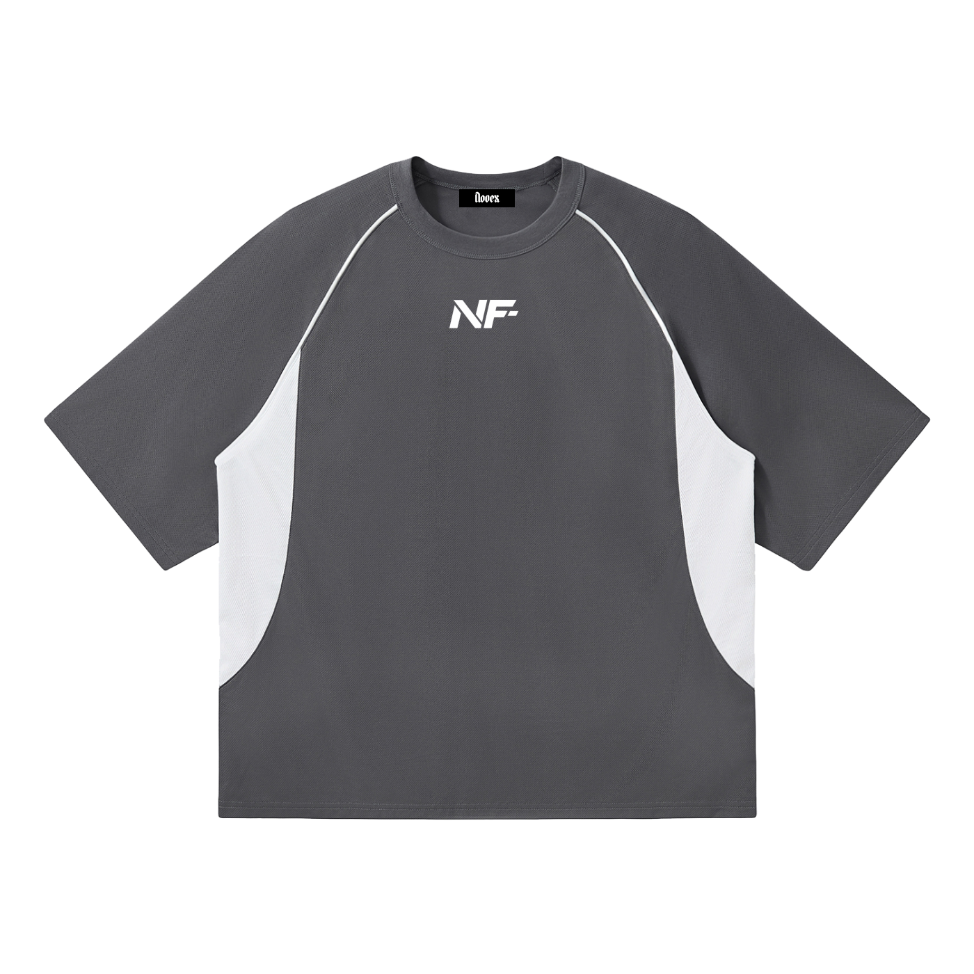 Contrast Piping Panel Raglan T-Shirt