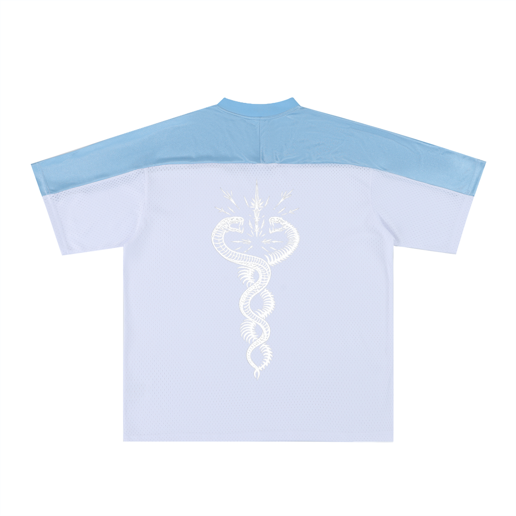 Oversized Mesh V-Neck Soccer Jersey