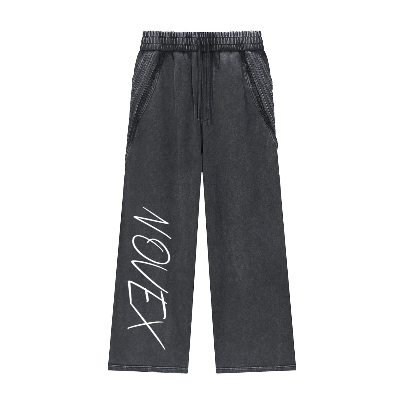 Snow Washed Tape Raw Edge Sweatpants