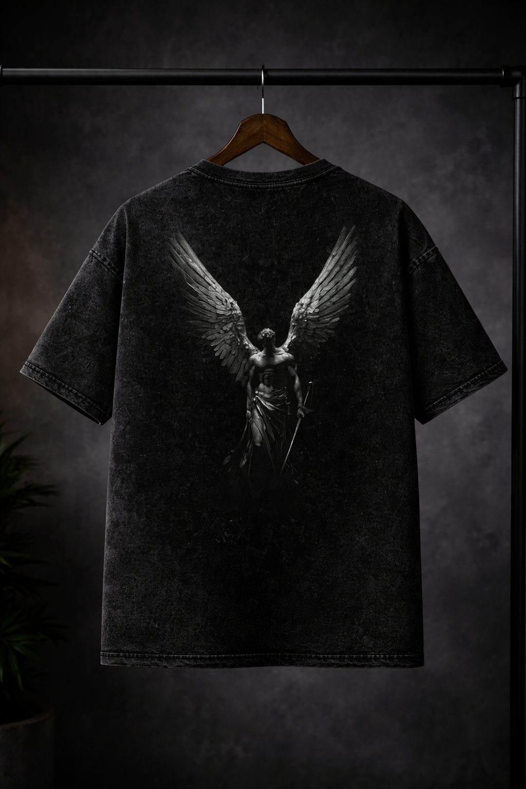 Snow Washed Oversized Cotton T-Shirt