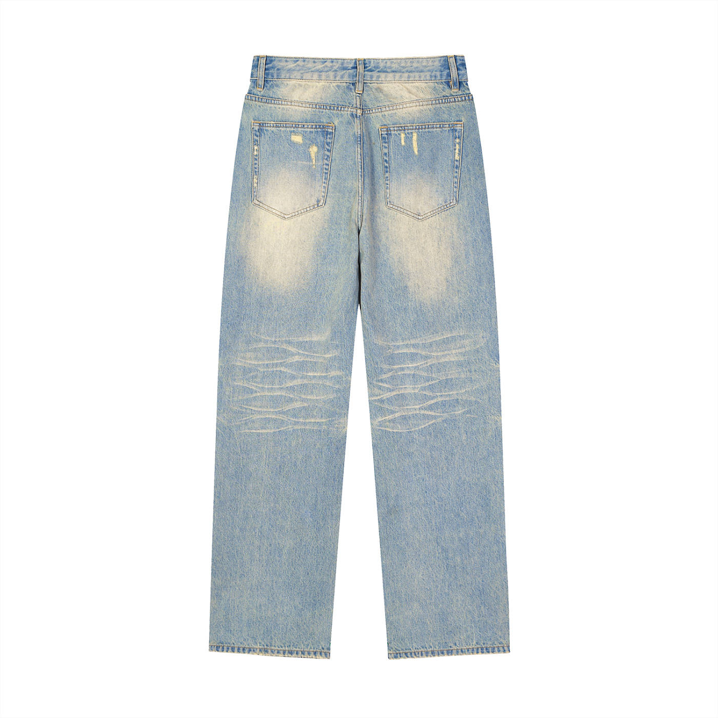 Novex Sun Fade Raw Hem Denim Jeans